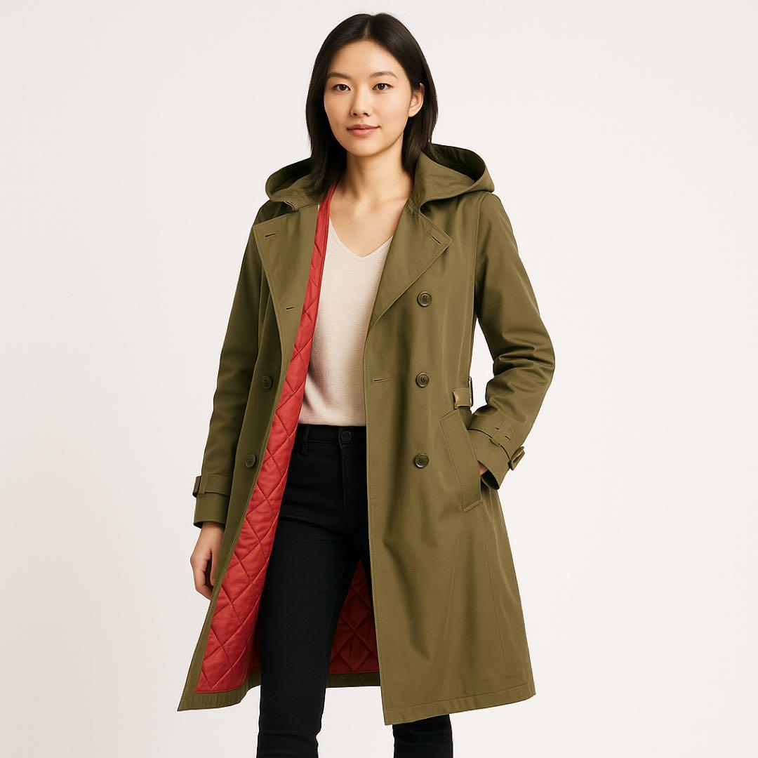 バリー フード トレンチコート ライナー付 ロングコート L〜LL相当 613