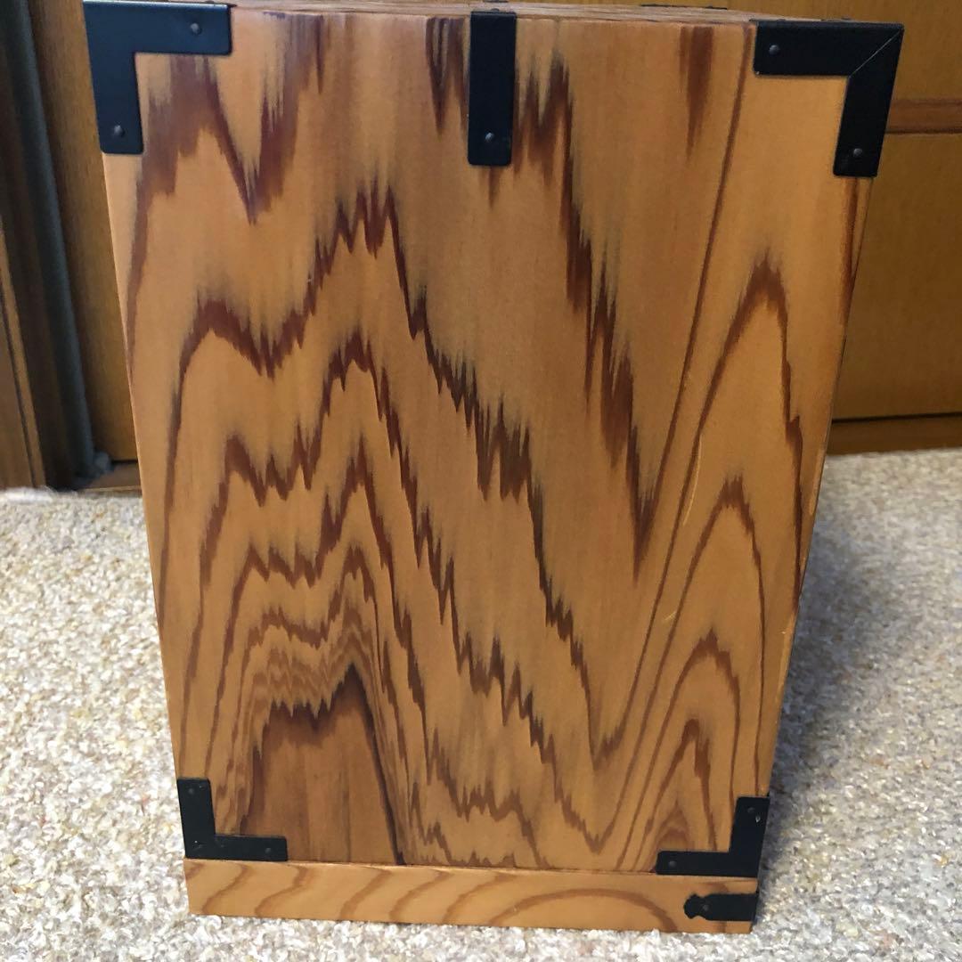 やなせ杉 木製三段引き出し 木箱 小物入れ 三段収納箱 アンティーク 古道具