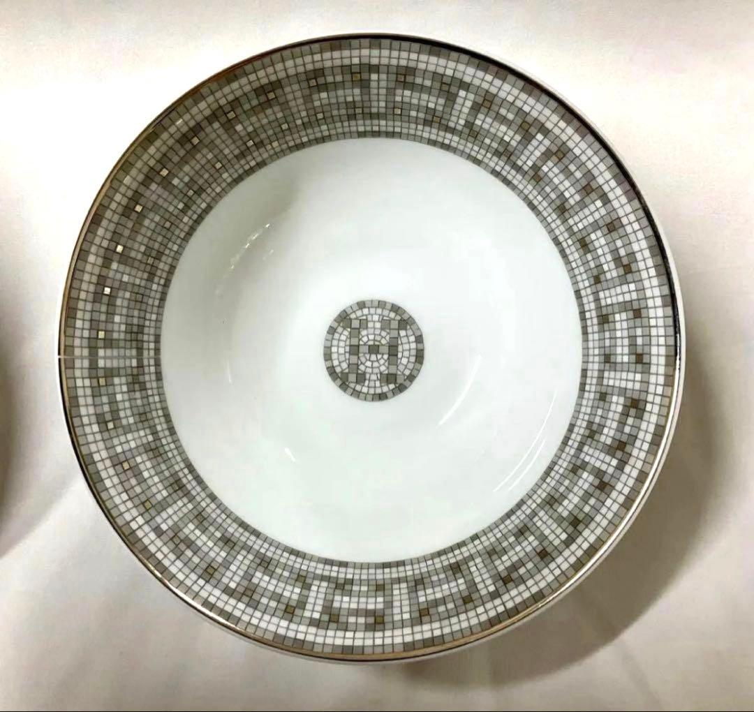 美品 エルメス ライスボウル モザイク 24 シルバー