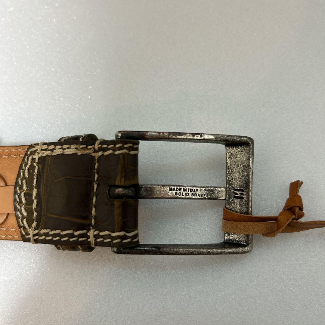 FELISI フェリージ　ベルト　イタリア製　クロコ型押し　44-80