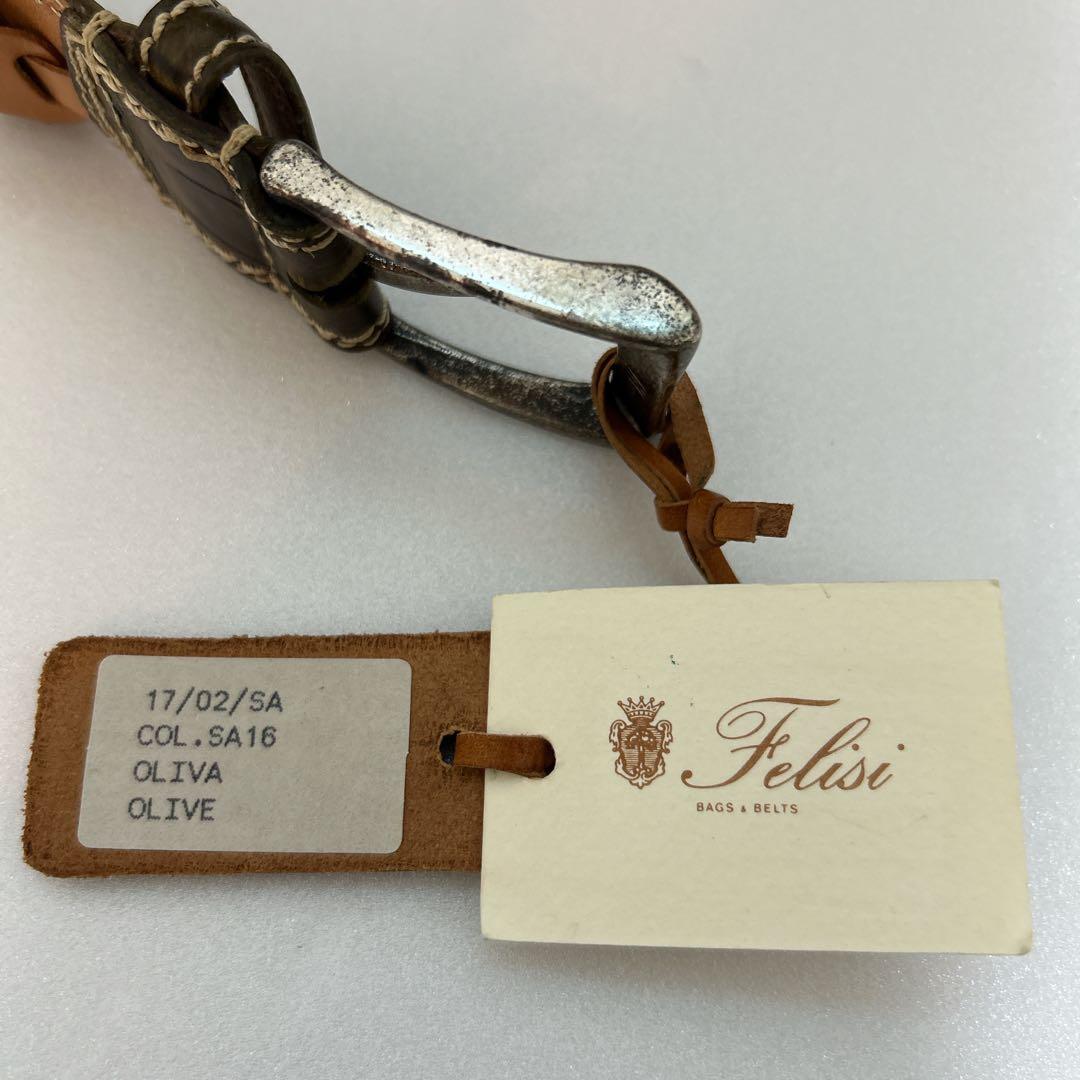 FELISI フェリージ　ベルト　イタリア製　クロコ型押し　44-80