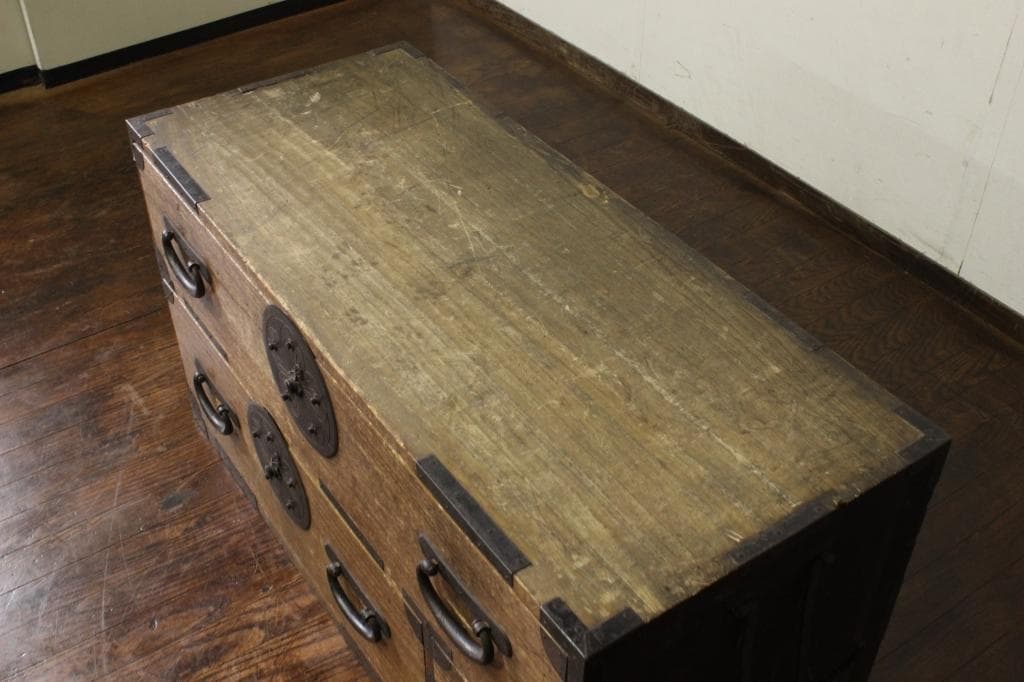 使いこまれた風合いが良い総桐時代箪笥 桜丸金具/収納/古家具/チェスト和モダン