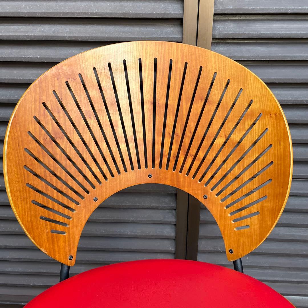 デンマーク　フレデリシア　椅子　ナナディツエル　　赤　2