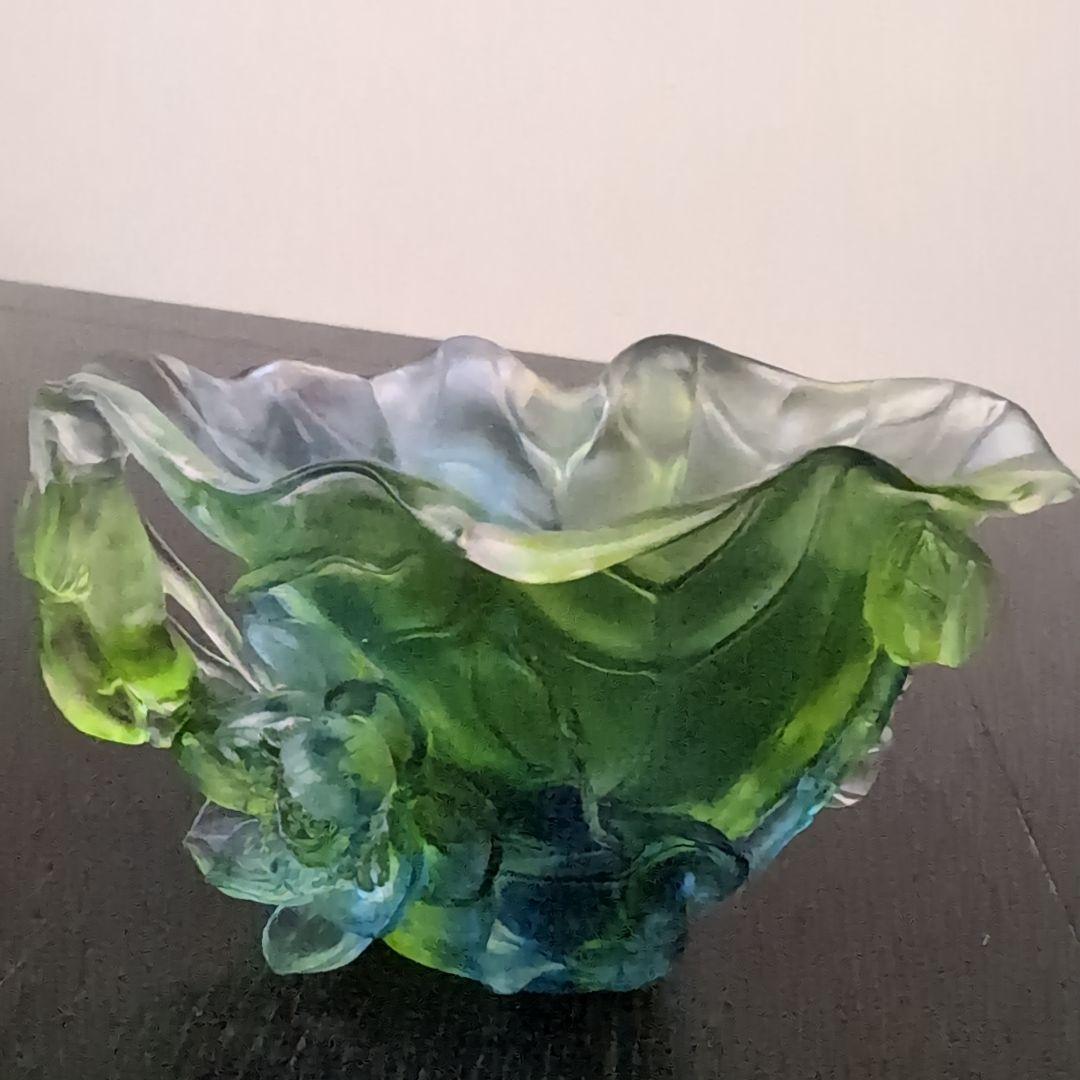 瑠璃工房LIULIGONGFANG ガラス工芸品　置物　LOTUS FLOWER