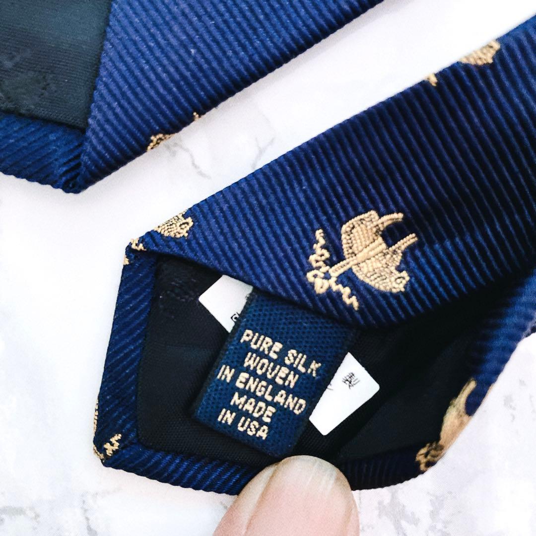 ☆新品未使用品☆BROOKS BROTHERSネクタイ　シルク　ブルー系