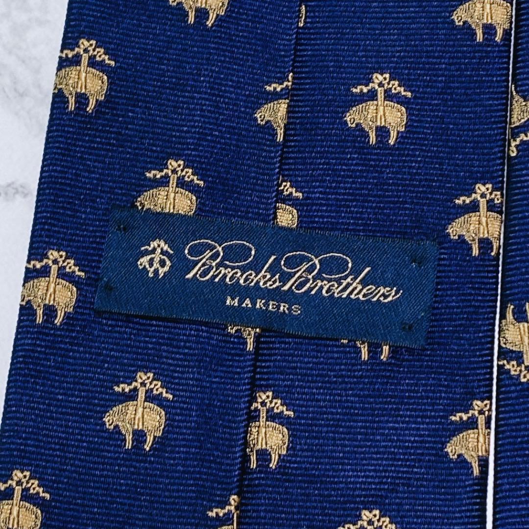 ☆新品未使用品☆BROOKS BROTHERSネクタイ　シルク　ブルー系