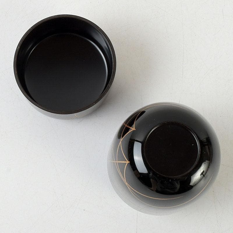 茶道具　中村宗悦作　時鳥蒔絵　長棗　仕覆付　共箱　V　9630