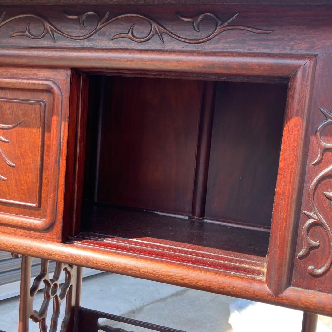 唐木家具 銘木 茶箪笥 飾り棚 中国茶棚 サイドボード ビンテージ ヴィンテージ