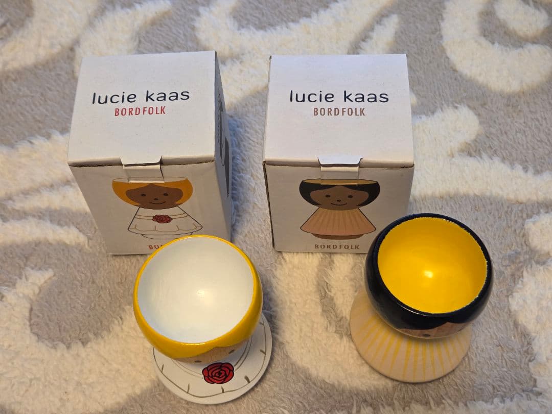 lucie kaas BORDFOLK 人形型木製置物 2個セット