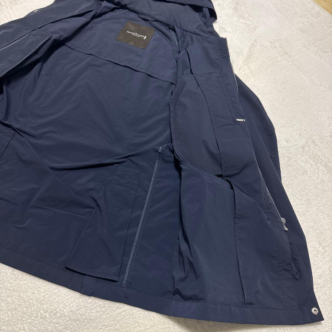 美品 マッキントッシュロンドン マウンテンパーカー 42 ネイビー 撥水 ジップ