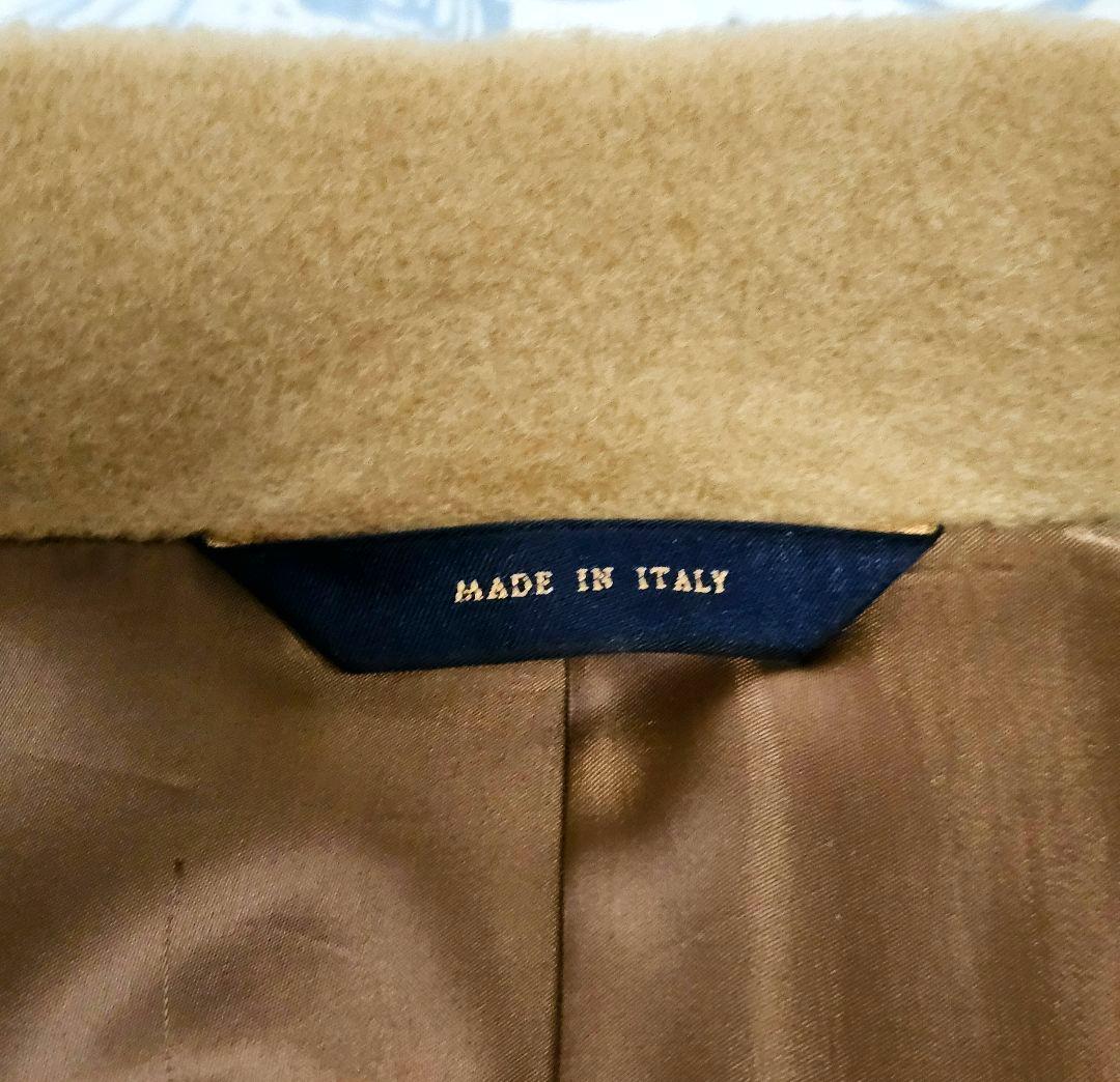 ブルックスブラザーズ イタリア製 キャメル ダブルブレスト コート50　傷有