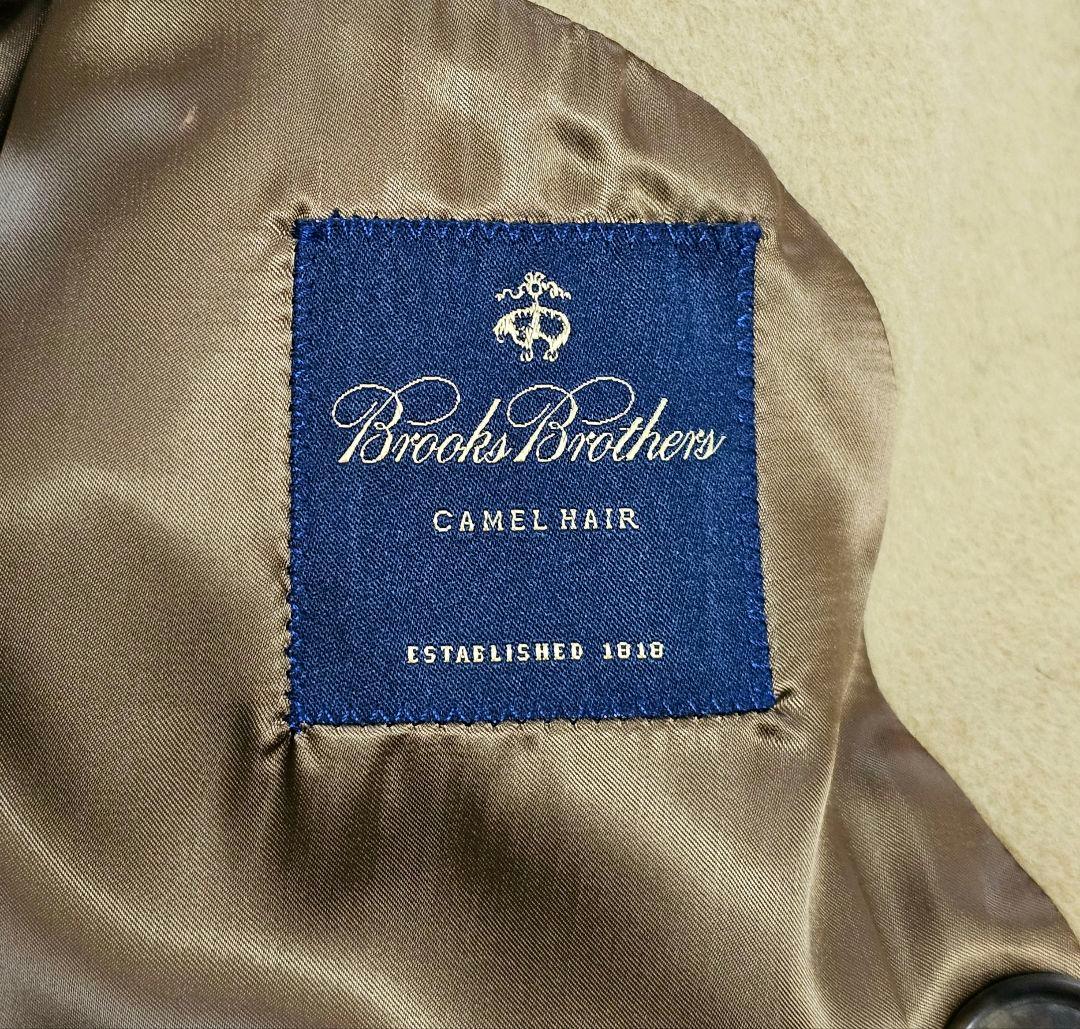ブルックスブラザーズ イタリア製 キャメル ダブルブレスト コート50　傷有