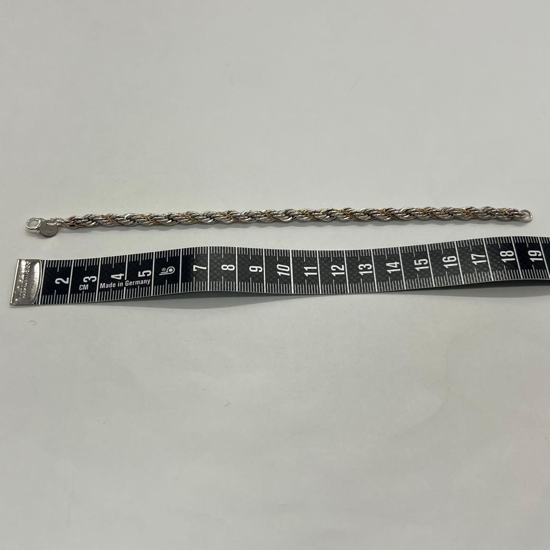 ティファニー TIFFANY&CO ツイストロープチェーンブレスレット コンビ