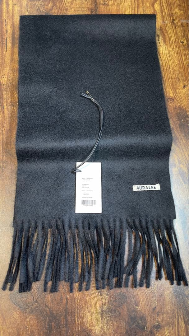 AURALEE BABY CASHMERE LONG STOLE ブラック
