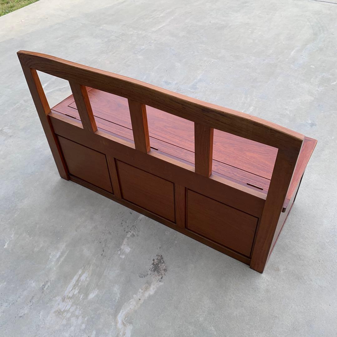 民藝家具　囲炉裏ベンチ　座面下収納・引出し付き