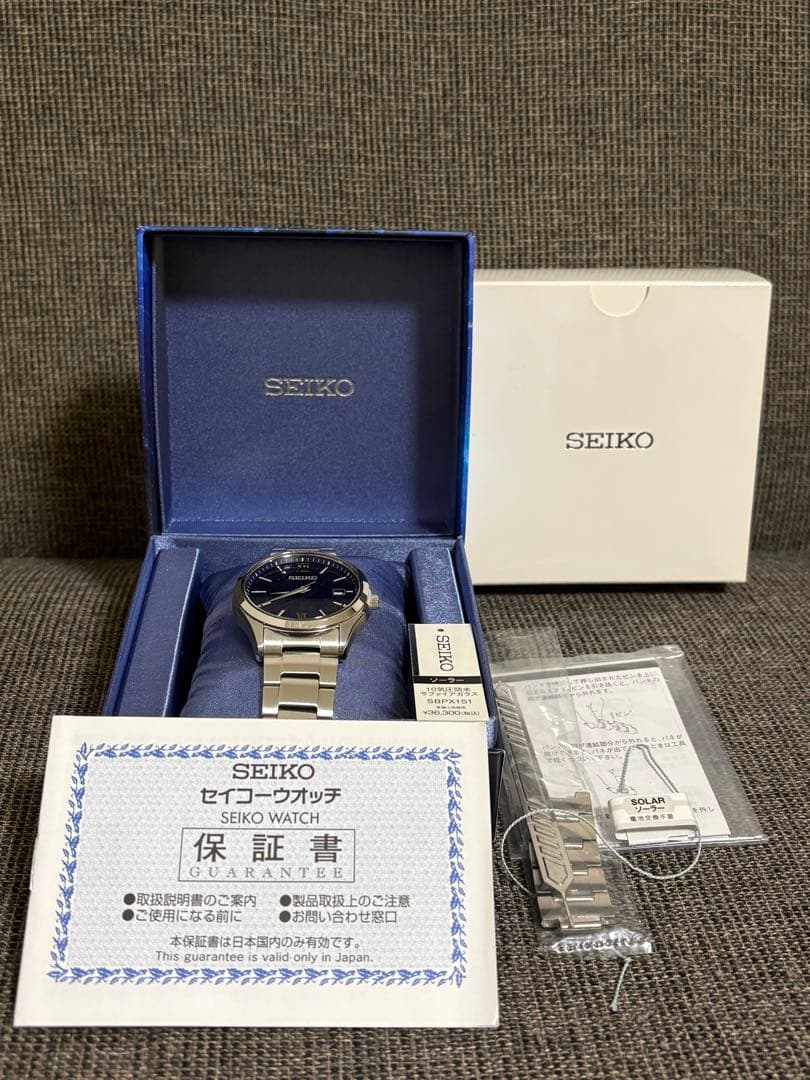 あ*夏様 セイコー【SBPX151】エターナルブルー ソーラー腕時計 mocha