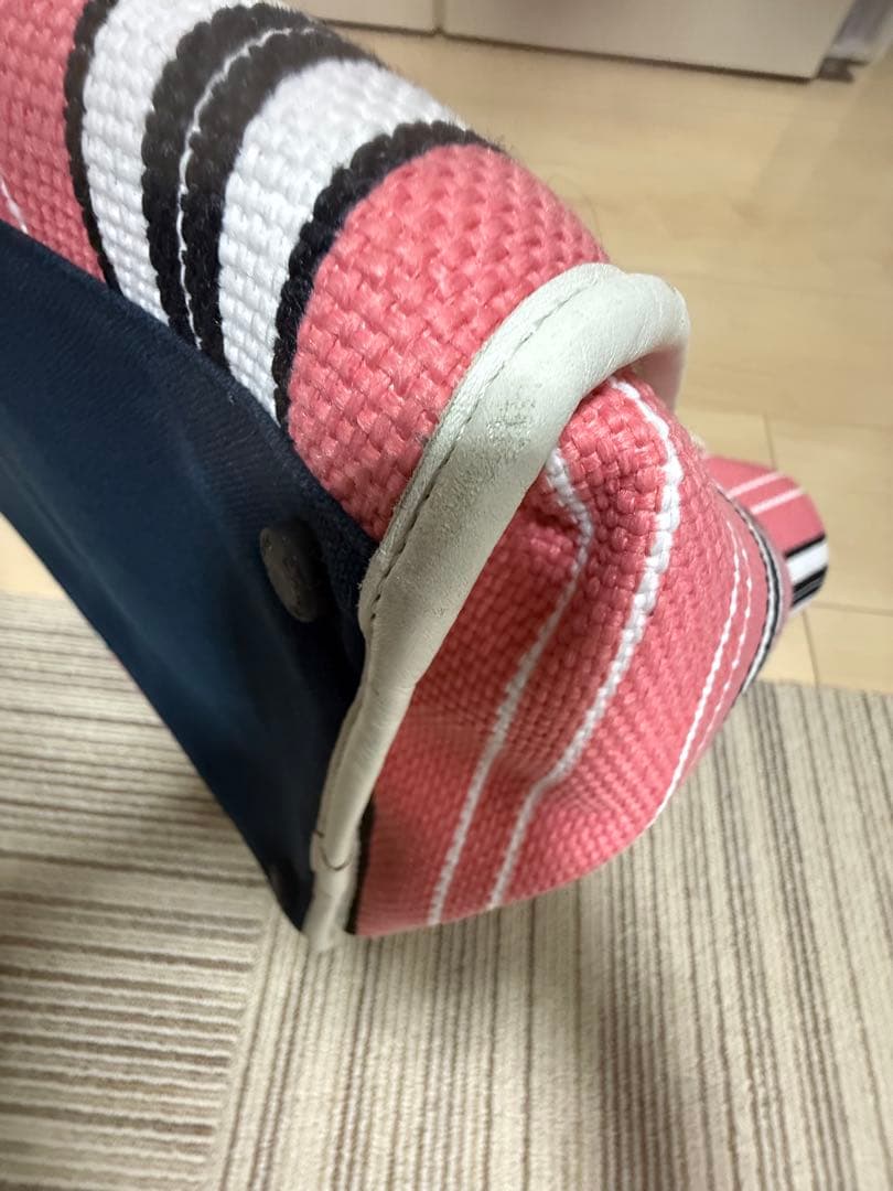 CHANEL クルーズラインボストンバッグ　キャンバスピンク