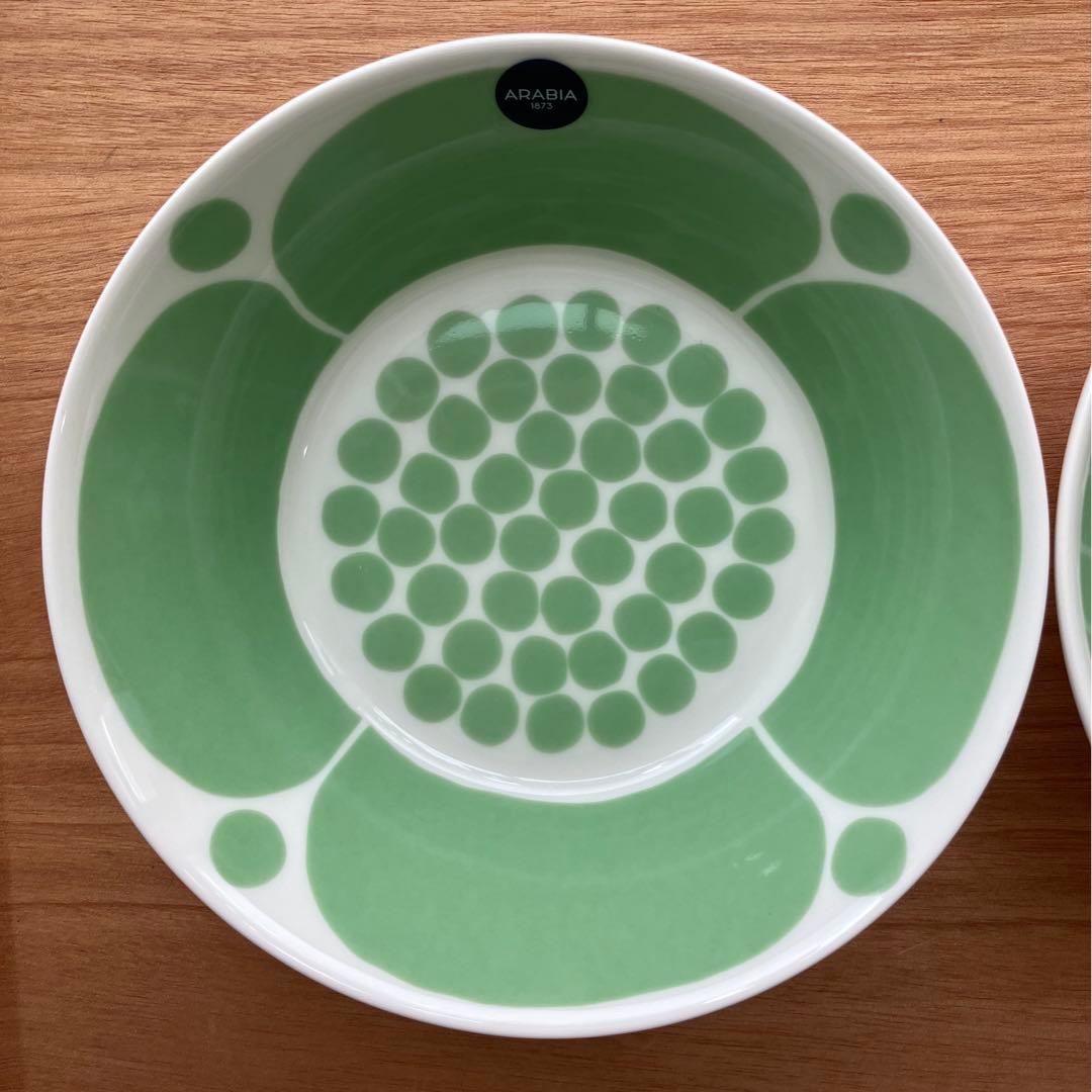 アラビア　スンヌンタイ　ライトグリーン　ボウル　2個