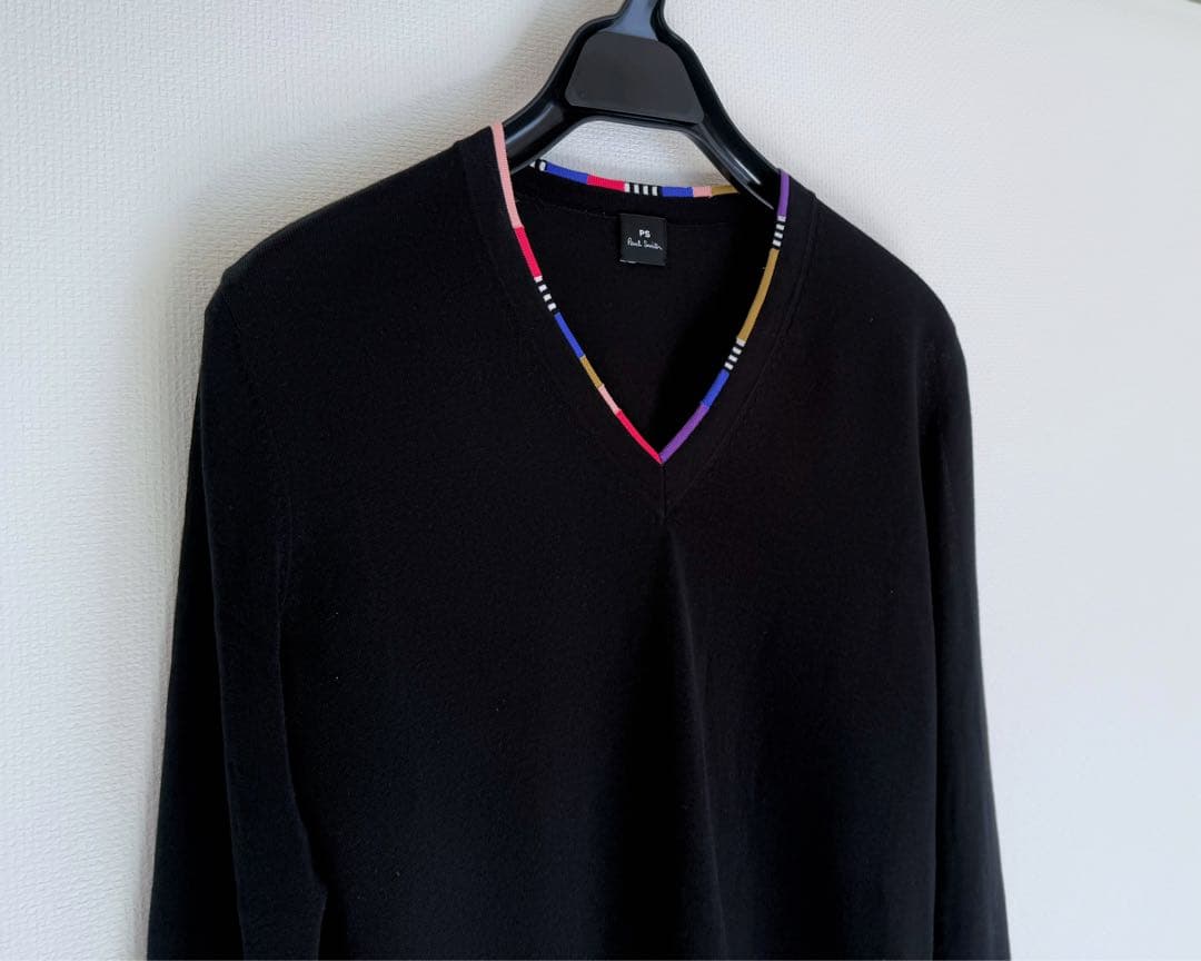 ポールスミス　セーター　ブラック　コットン　綿