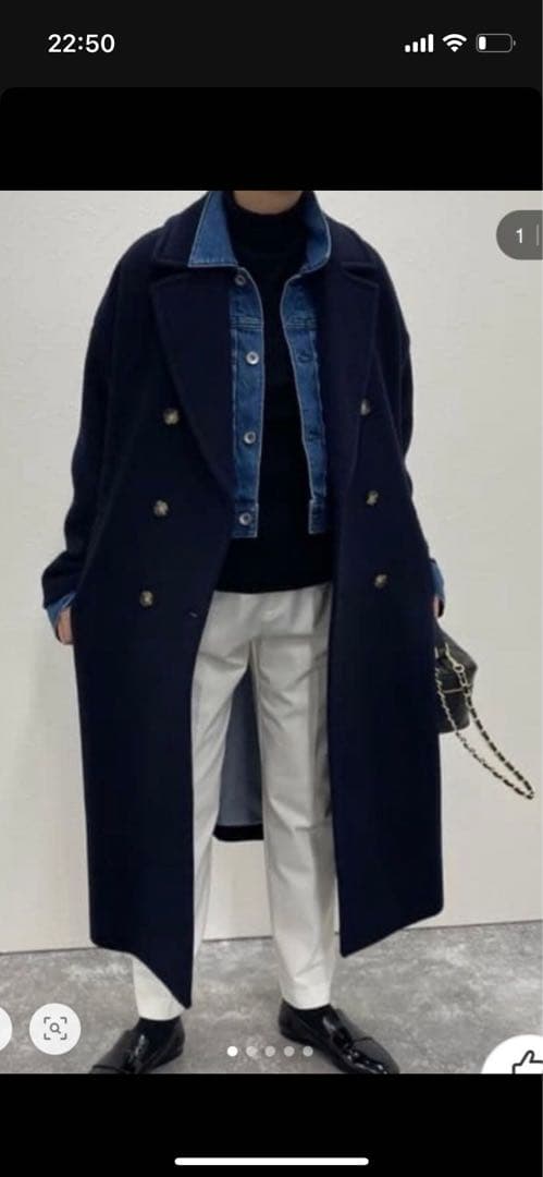 ノーリーズ　ＫＩＷＩ　ＬＡＭＢダブルチェスターコート