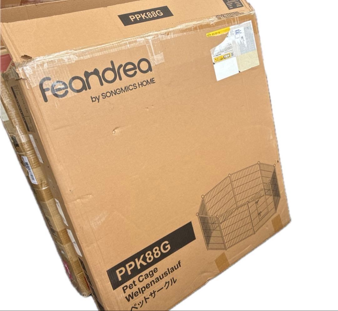 FEANDREA ペットサークル 大型犬用 中型犬用 ペットフェンス 折り畳み式