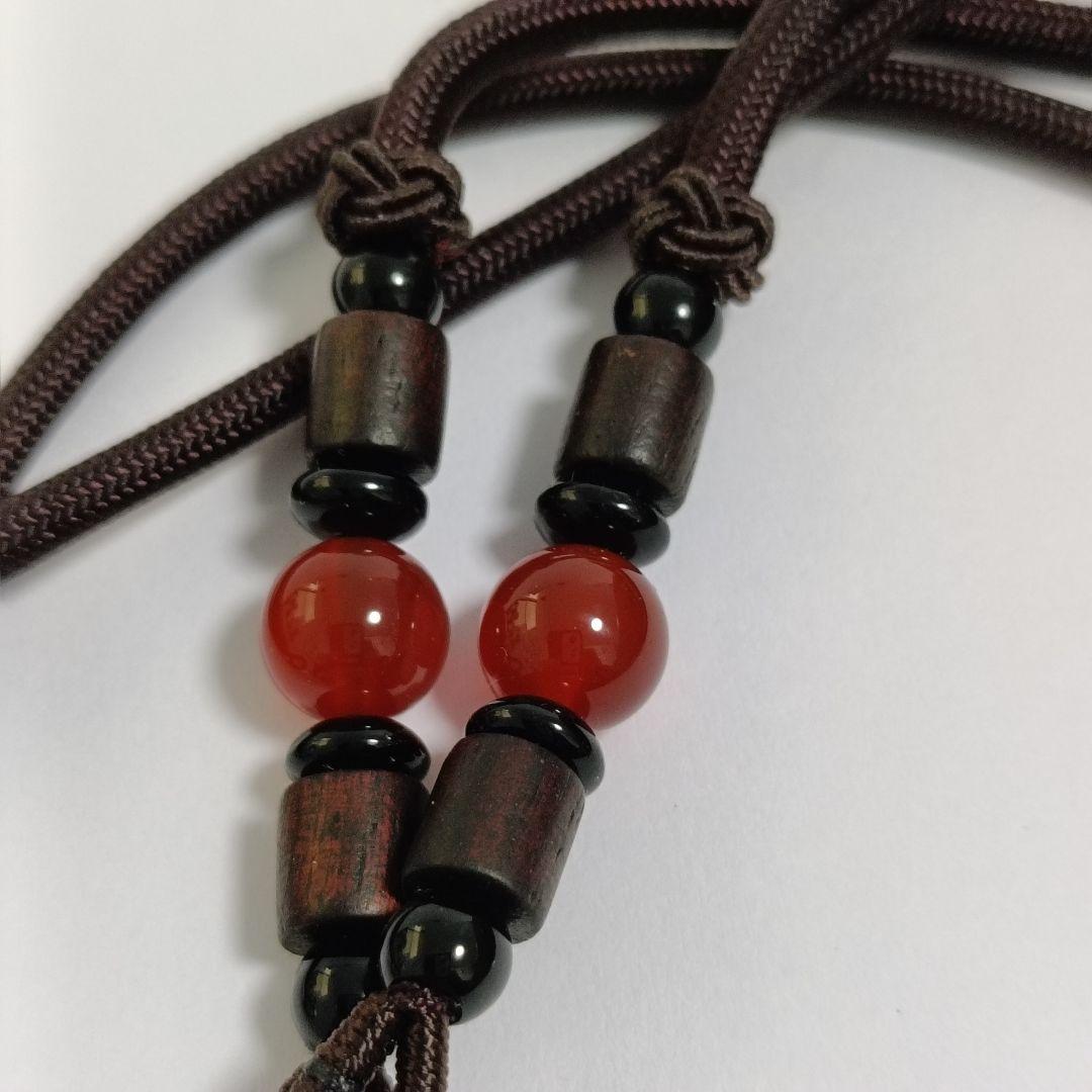 翡翠 ネックレス 金魚と花の彫刻　玉石