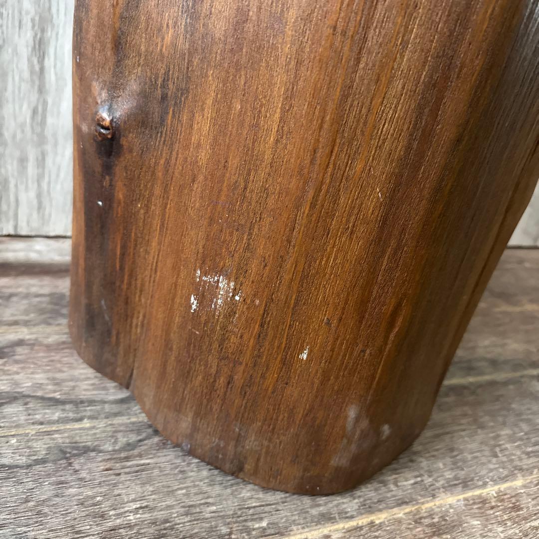 傘立て 昭和レトロ 天然木 無垢材 手桶型 古道具 置物 古道具 古民具