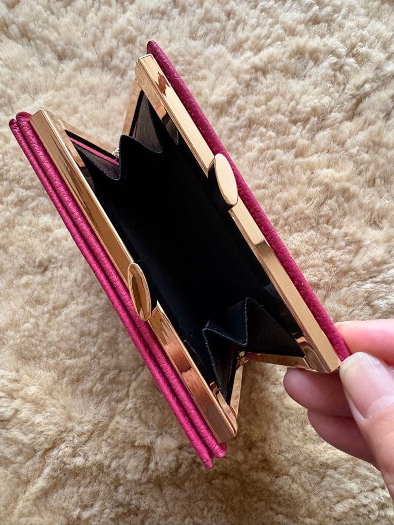 M yday 【皇居限定・がま口財布　新品未使用】ローズピンク　本革