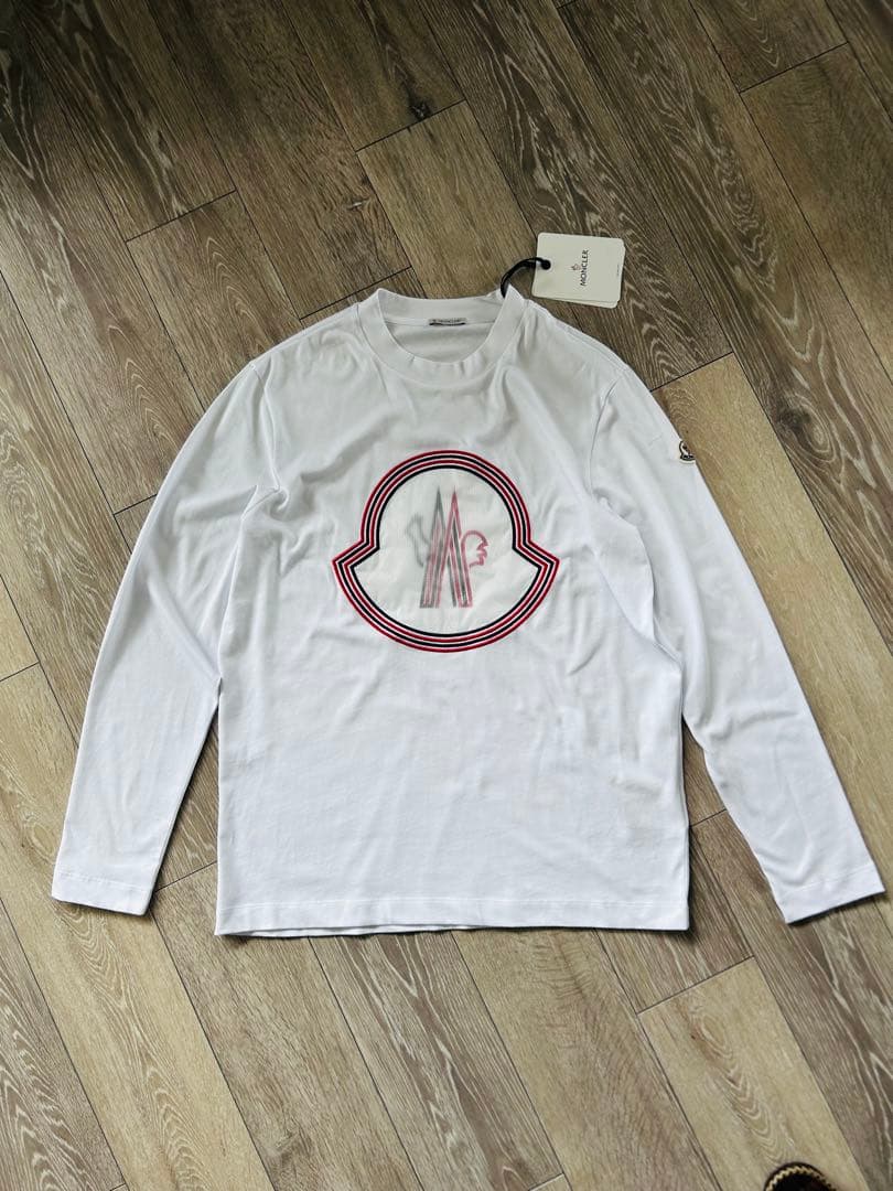 トモ MONCLER ホワイト 長袖カットソー Mサイズ