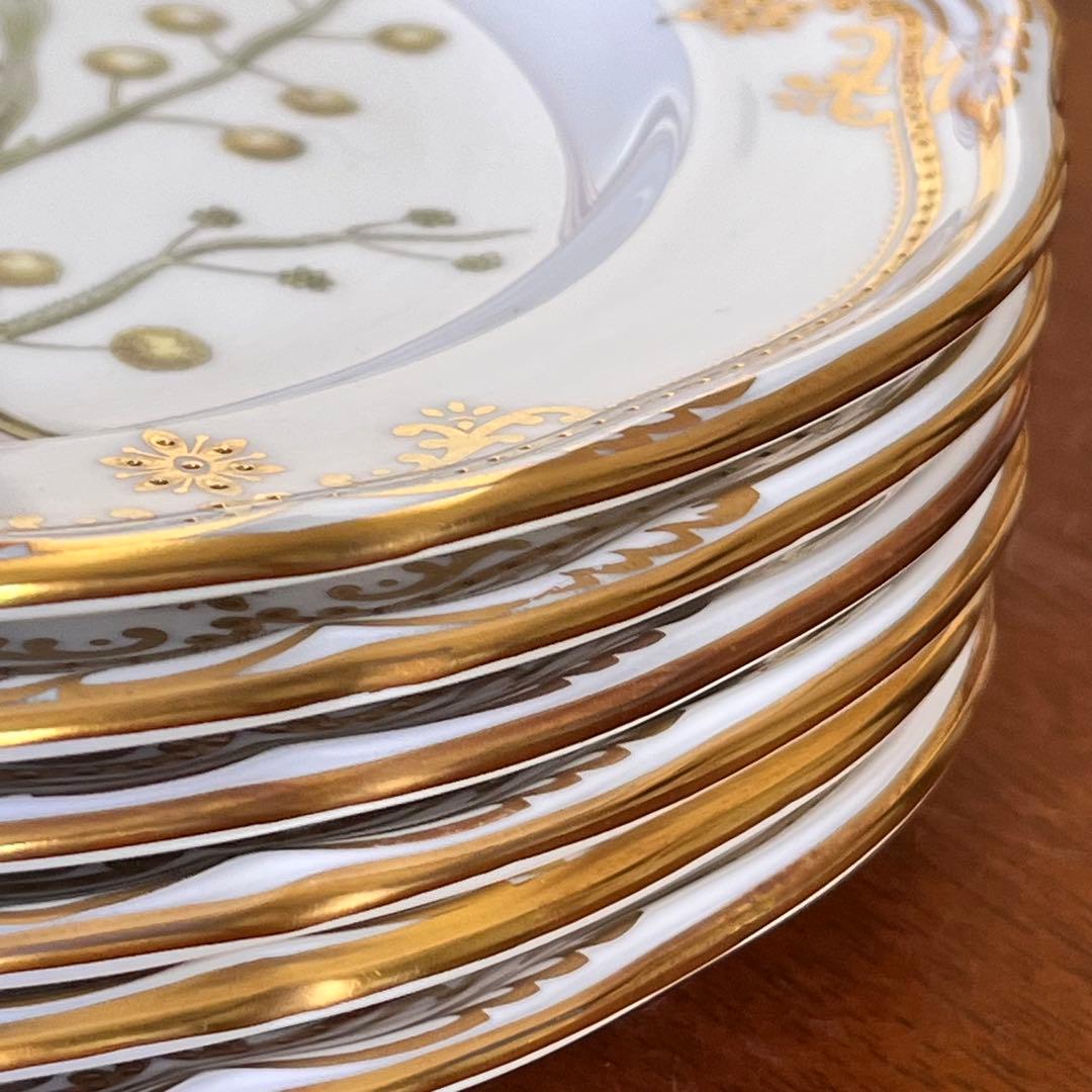 【希少品】英国製　スポード ★スタッフォードフラワー★デザート皿　6枚