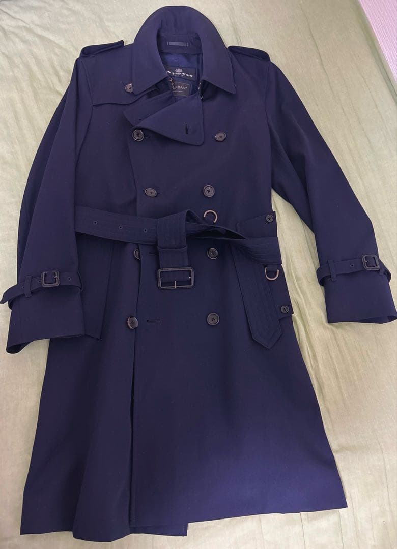 Aquascutum トレンチコート ネイビー　アクアスキュータム　メンズ