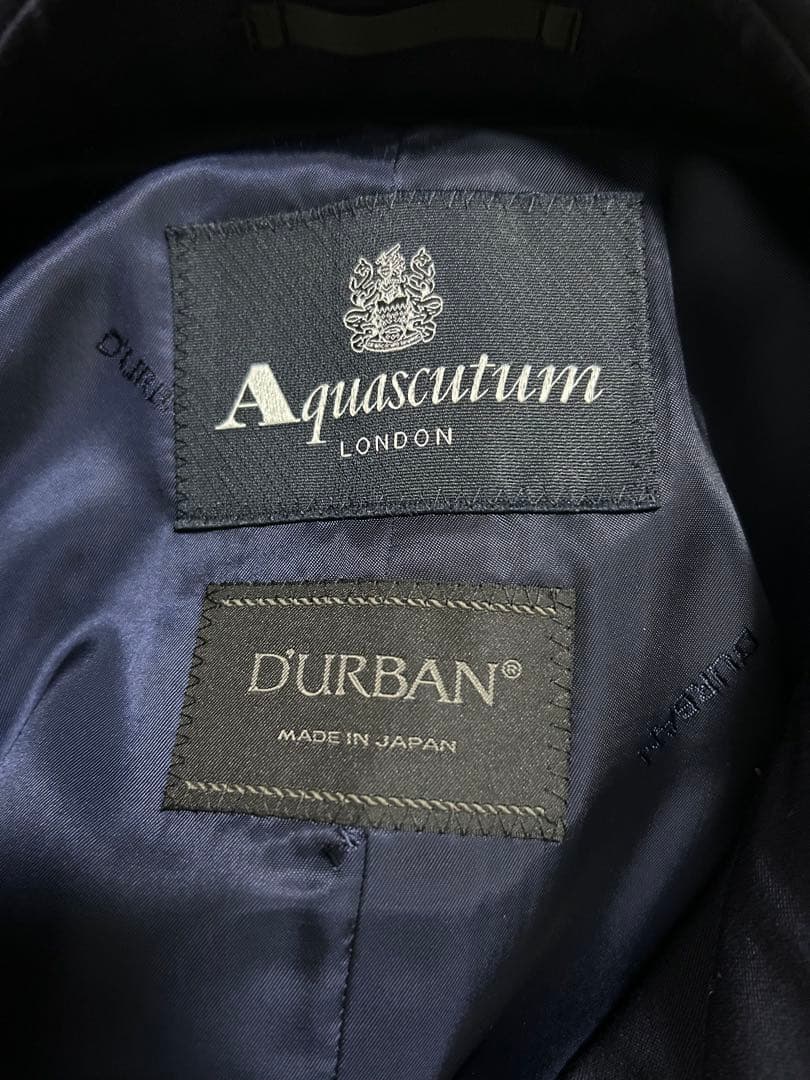 Aquascutum トレンチコート ネイビー　アクアスキュータム　メンズ