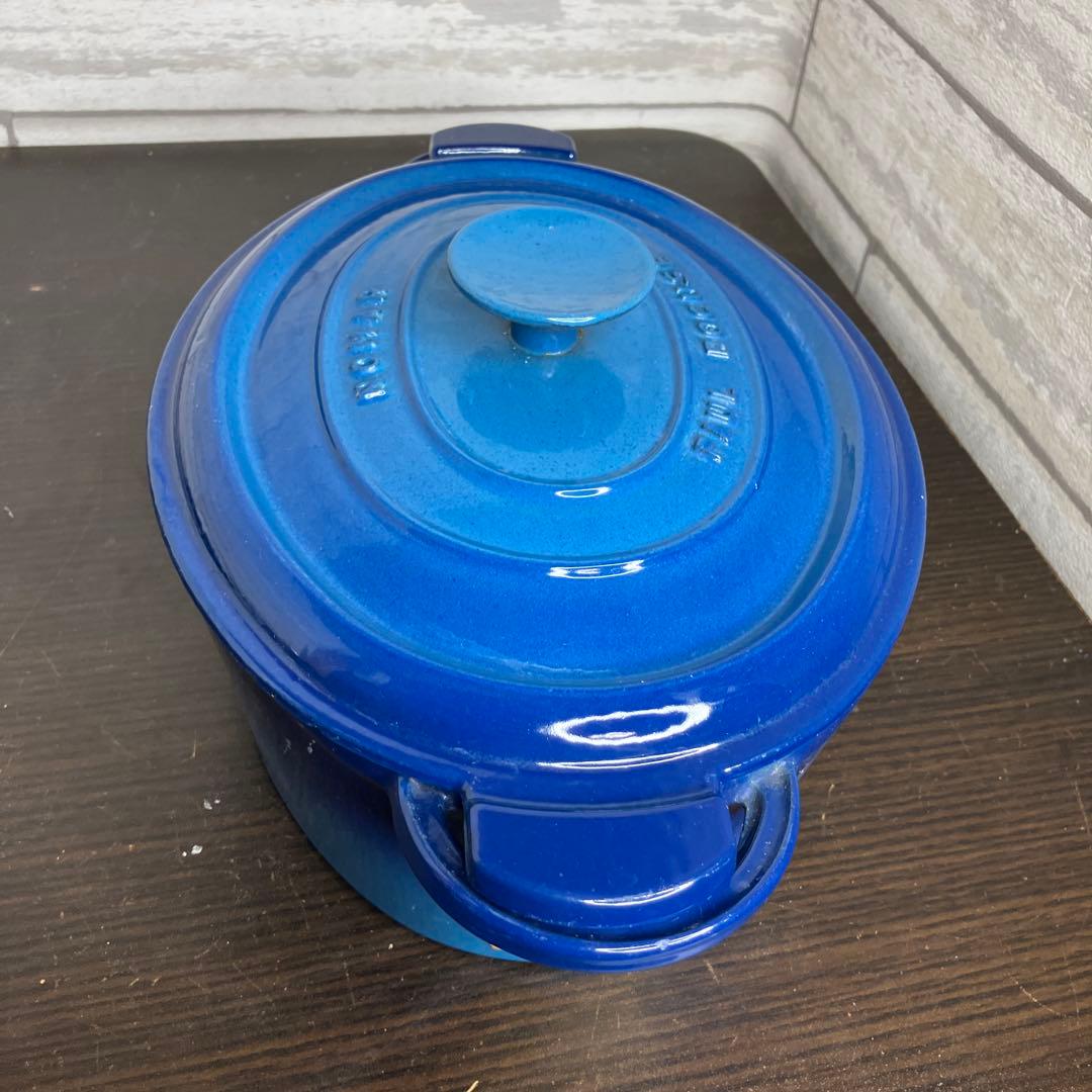 nomar ノマール 鋳物ホーロー 両手鍋 3.4L フランス製 ブルー