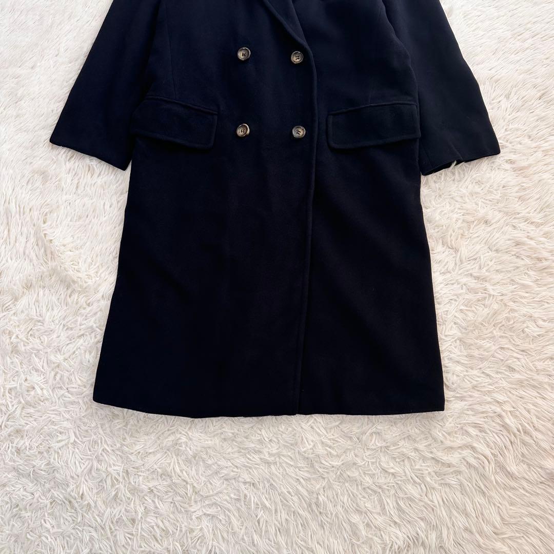 MAXMARAマレーラ 大きいサイズ ロングコート ダブル 紺 イタリア製 XL