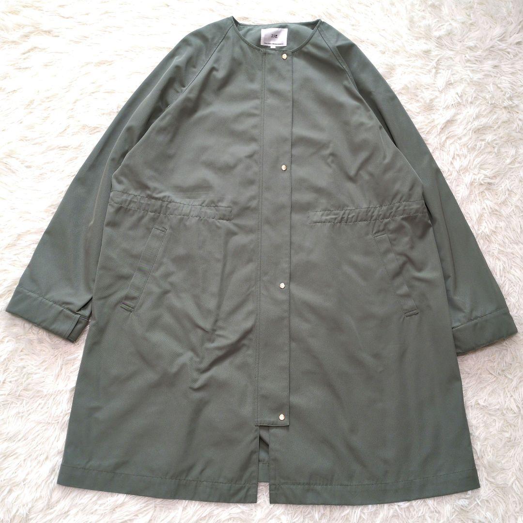 現行　25SS　23区　【撥水加工】ライトツイル　ノーカラーコート　40