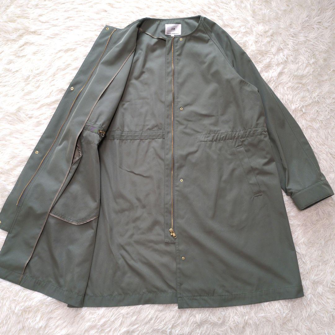 現行　25SS　23区　【撥水加工】ライトツイル　ノーカラーコート　40