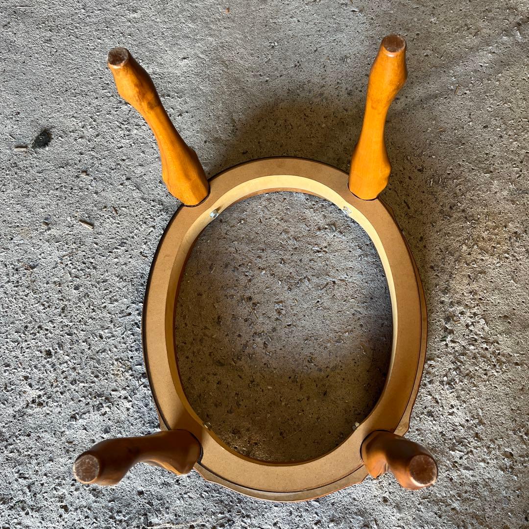 【希少】 イタリア製 ローテーブル 大理石天板 ロココ調 猫脚 楕円 クラシック