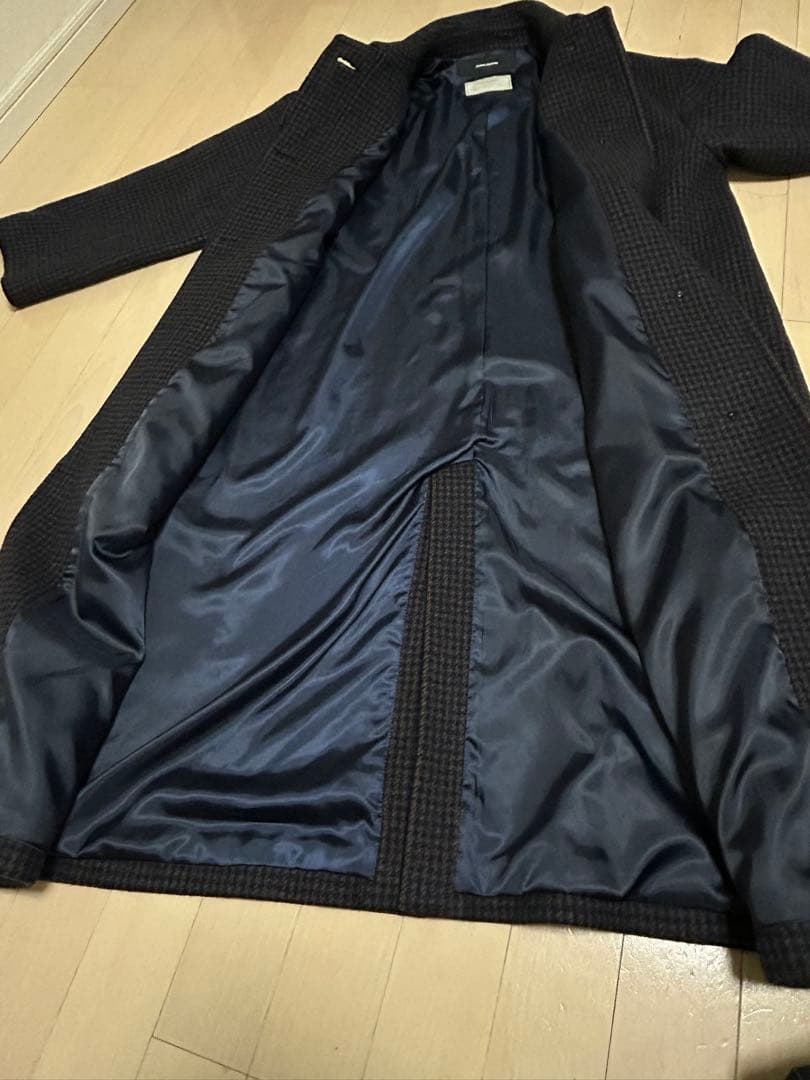 ⭐️ジャーナルスタンダード　MANTECOハウンドトゥースコート　ネイビーA