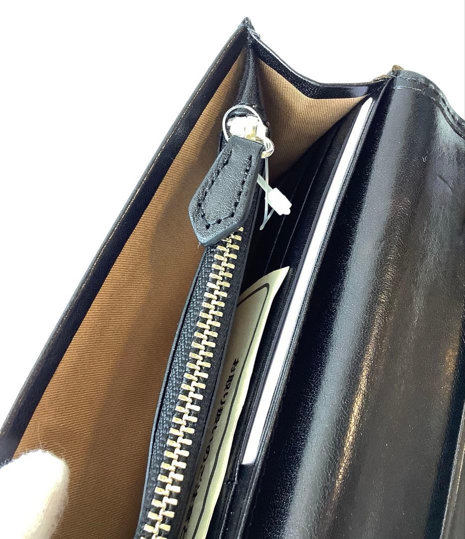 新品 ★ヴィヴィアンウエストウッド★エンベロープかぶせ長財布 スタンプ★ブラック