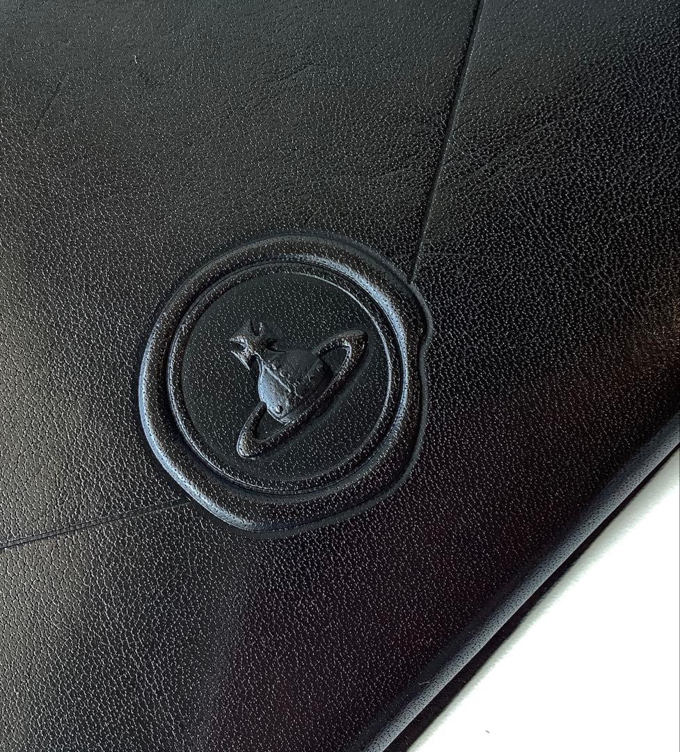 新品 ★ヴィヴィアンウエストウッド★エンベロープかぶせ長財布 スタンプ★ブラック