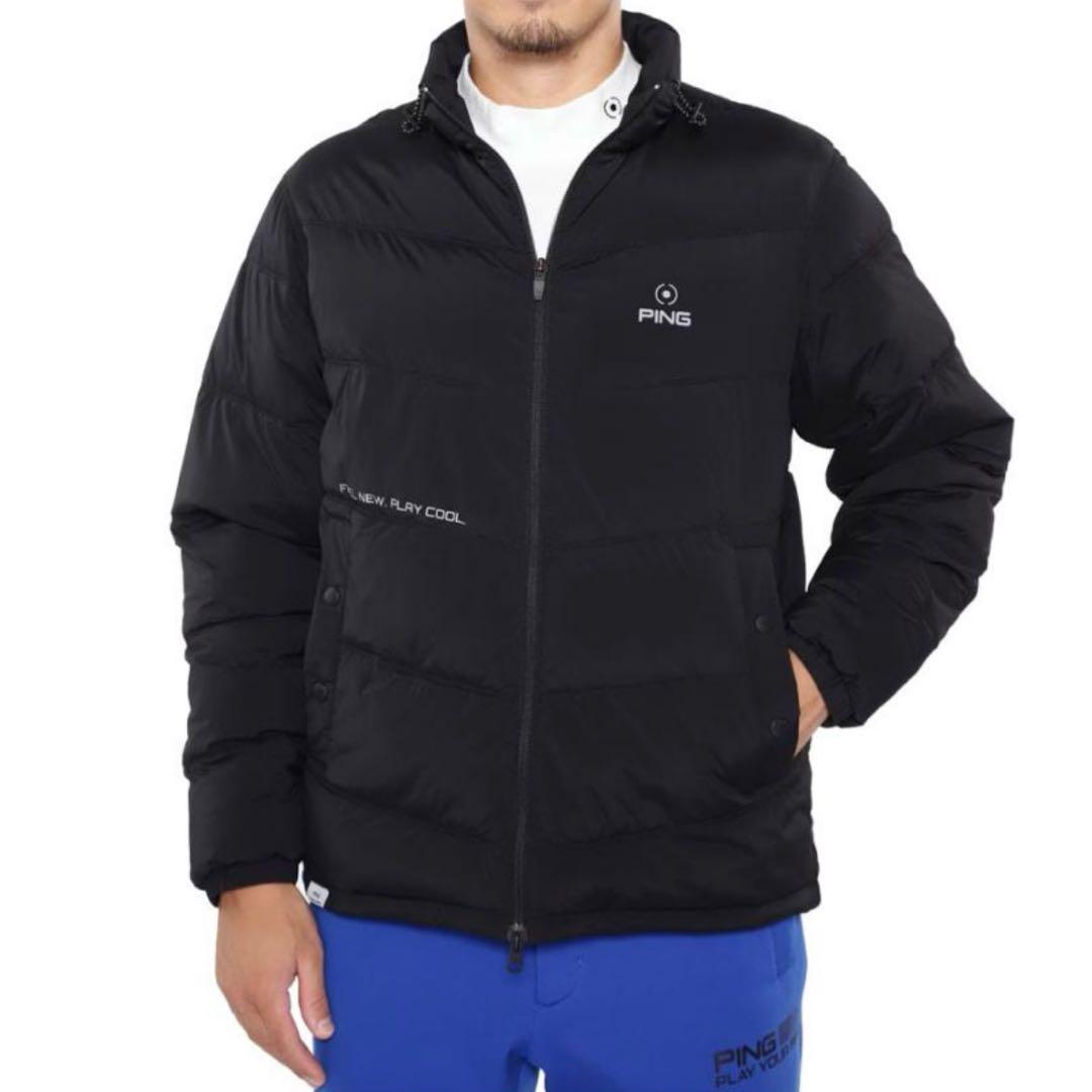 PING GOLFフルジップ中綿ブルゾン 全方向ストレッチ／ブラック／LLサイズ