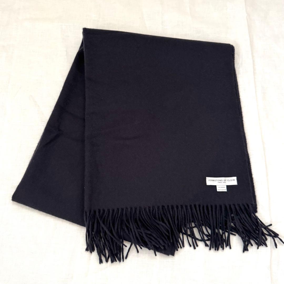 Johnstons【ジョンストンズ】 正規品 カシミア大判ストール ネイビー