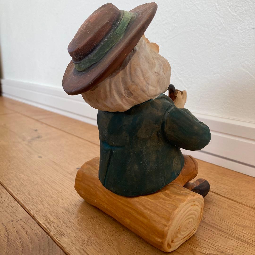 煙出し人形 パイプおじさん 香炉　お香立て　陶器製　置き物　ヴィンテージ