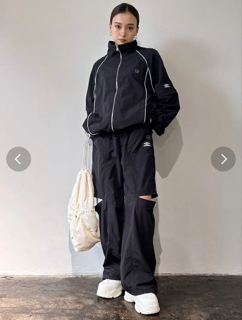 【美品】UMBROxEMODA★2WAY オーバーナイロンブルゾン