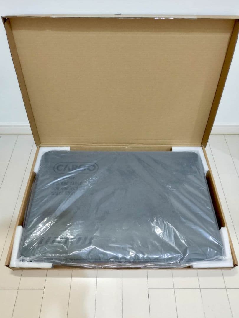 【新品】CARGO CONTAINER カーゴコンテナ エンドテーブル　グレー