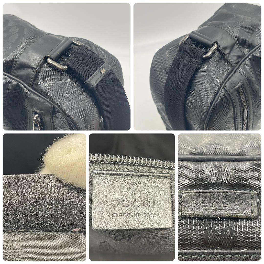 GUCCI グッチ ショルダーバッグ GG インプリメ メッセンジャー ブラック