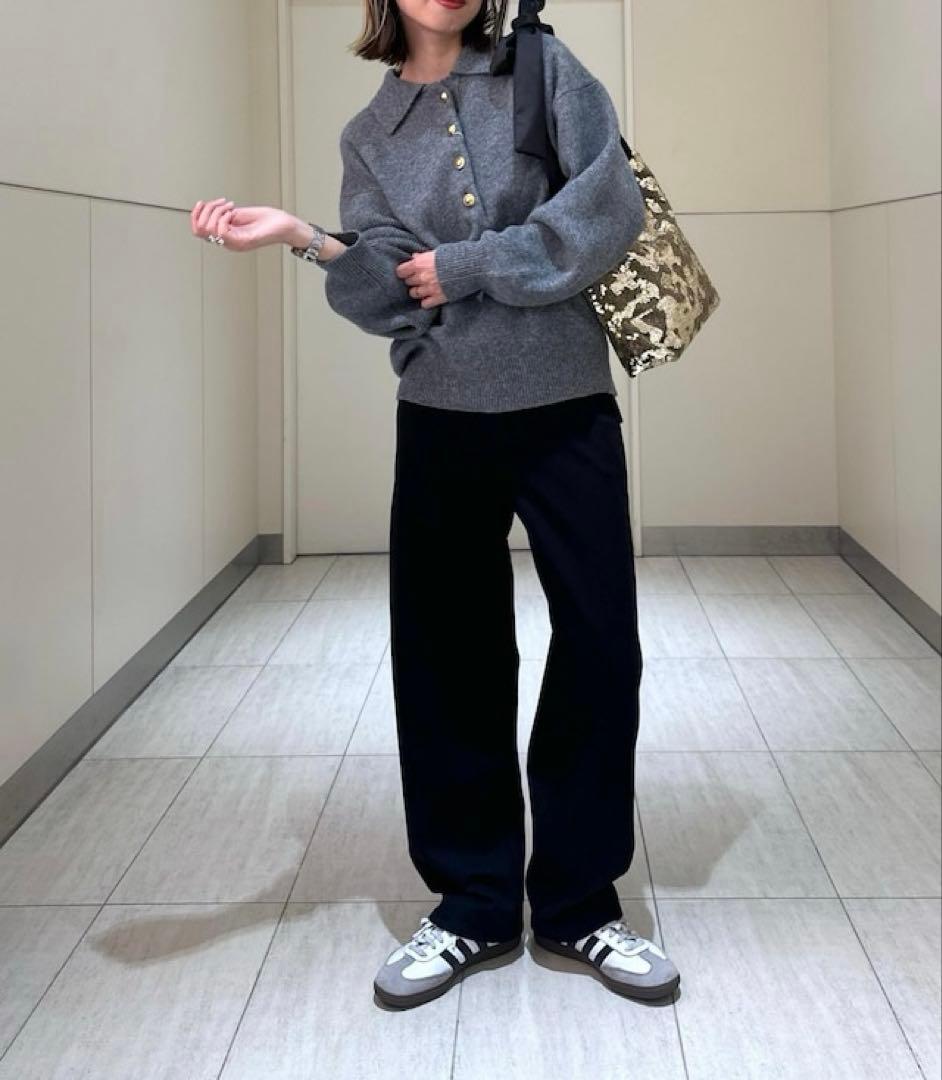 ADAM ET ROPÉ ポロシャツニットプルオーバーグレー F