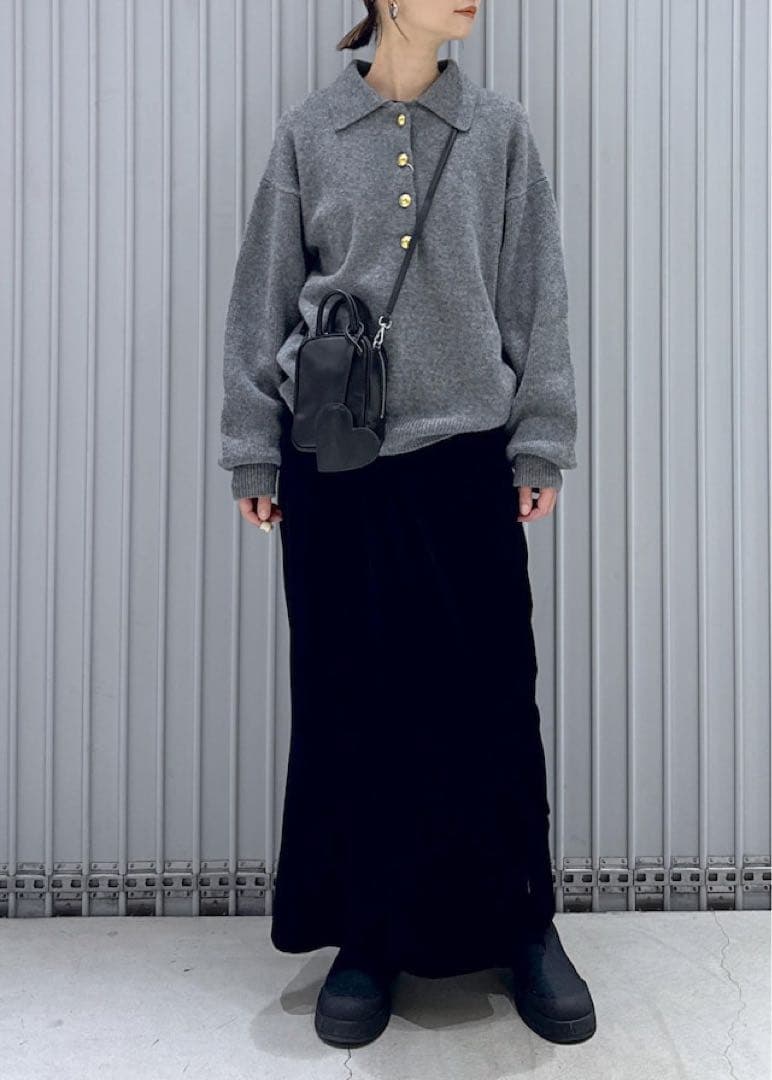 ADAM ET ROPÉ ポロシャツニットプルオーバーグレー F