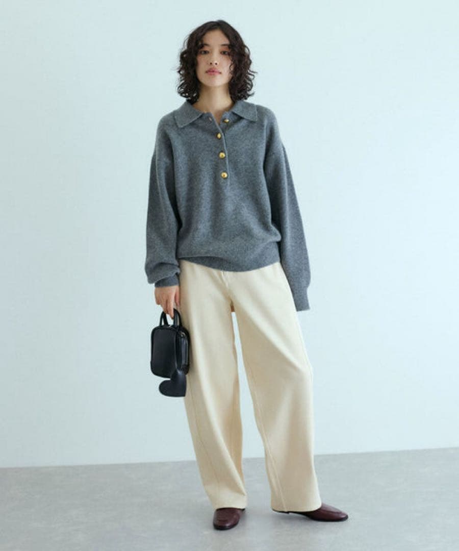 ADAM ET ROPÉ ポロシャツニットプルオーバーグレー F