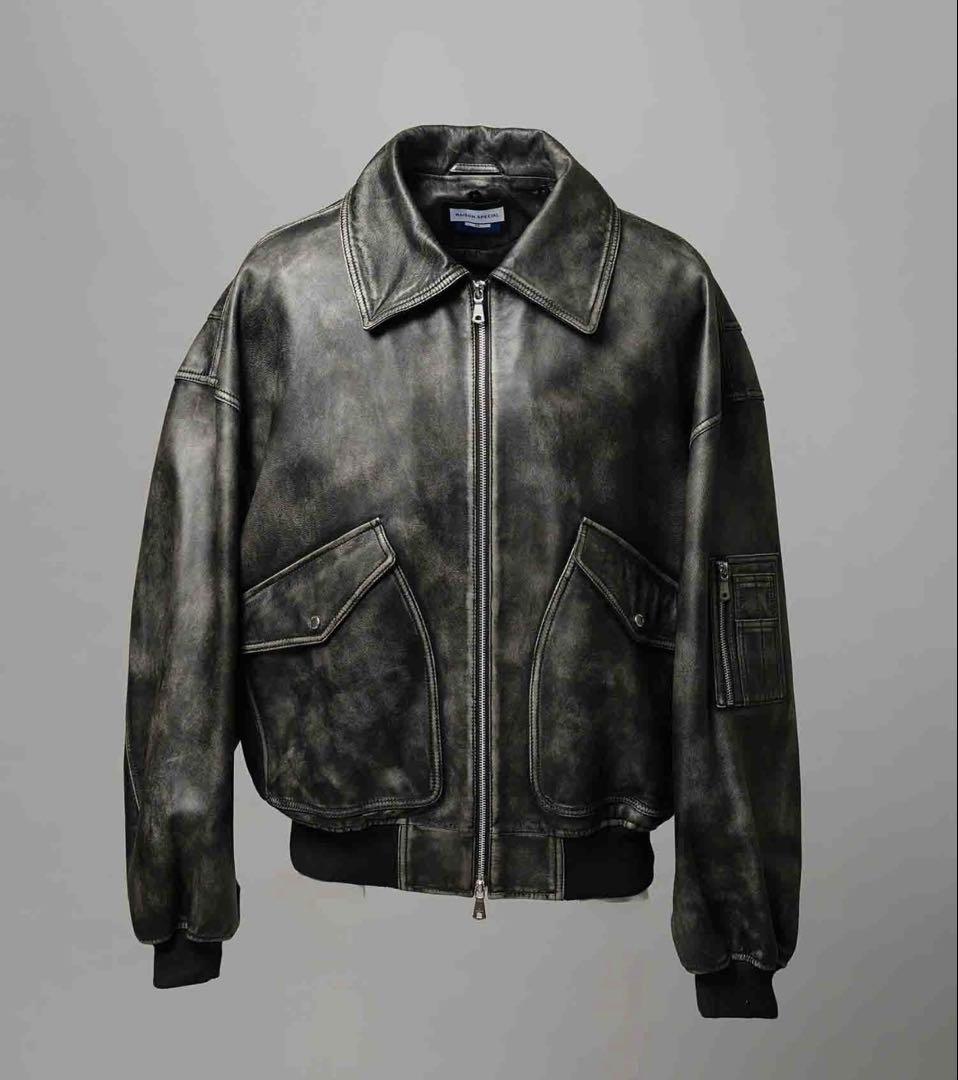 ジャケット・アウター Sheep Leather Mouton G-1 Flight Jacket